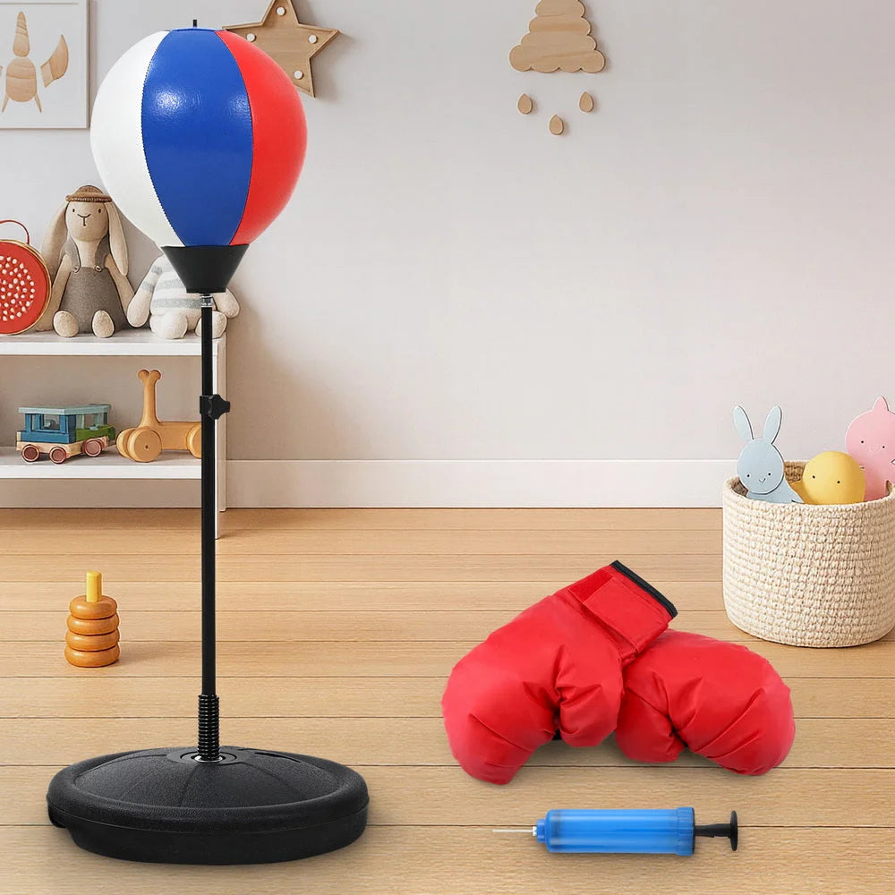 Everfit Kids Punching Bag Stand Set Adjustable 76-112cm