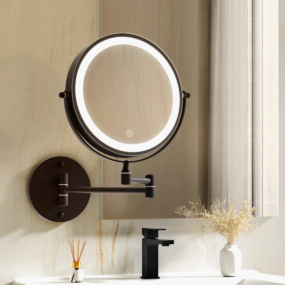Bathroom mirror with bathroom mirror glass and slim frame