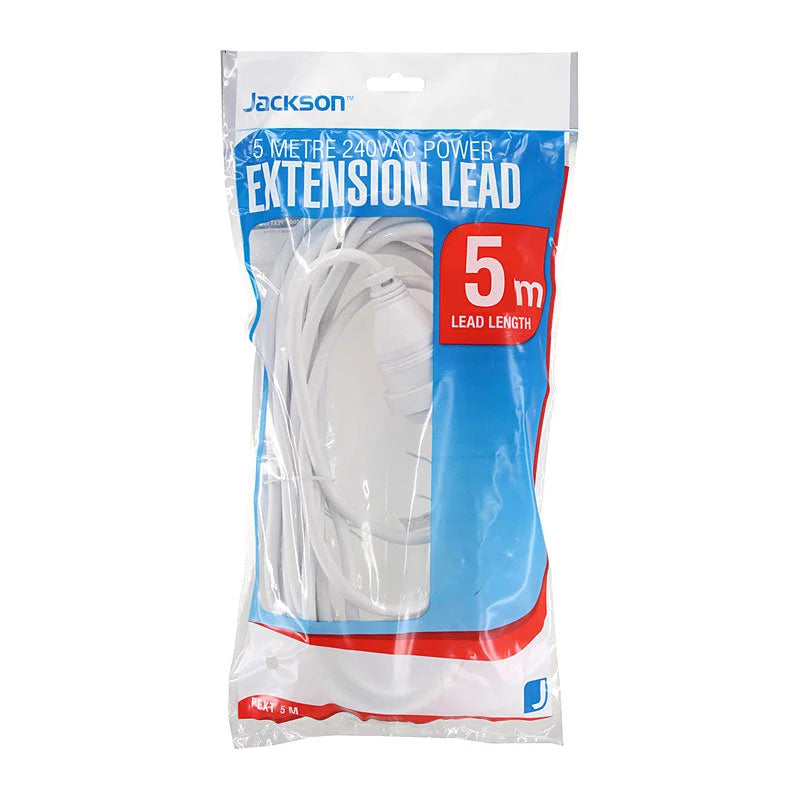 Extension Lead 5m White JACKSON