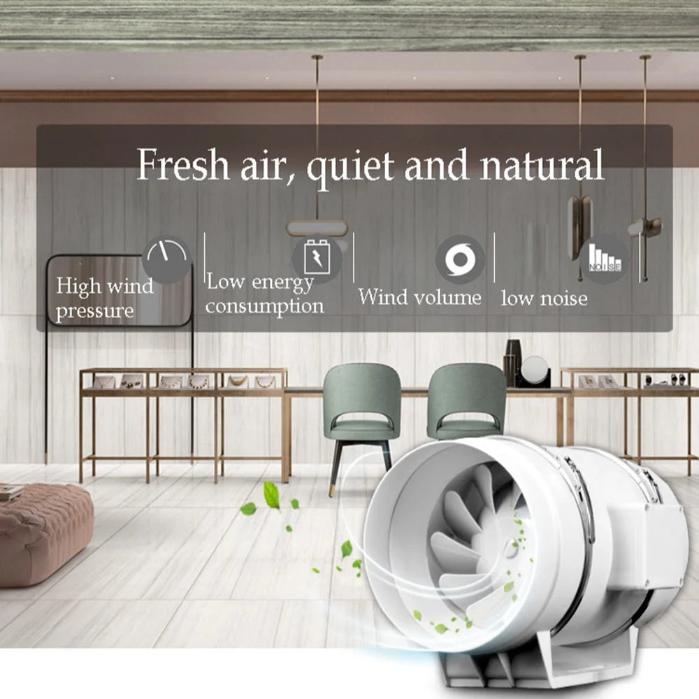 Extractor Fan 8-Inch Duct Hydroponic Inline Exhaust Vent
