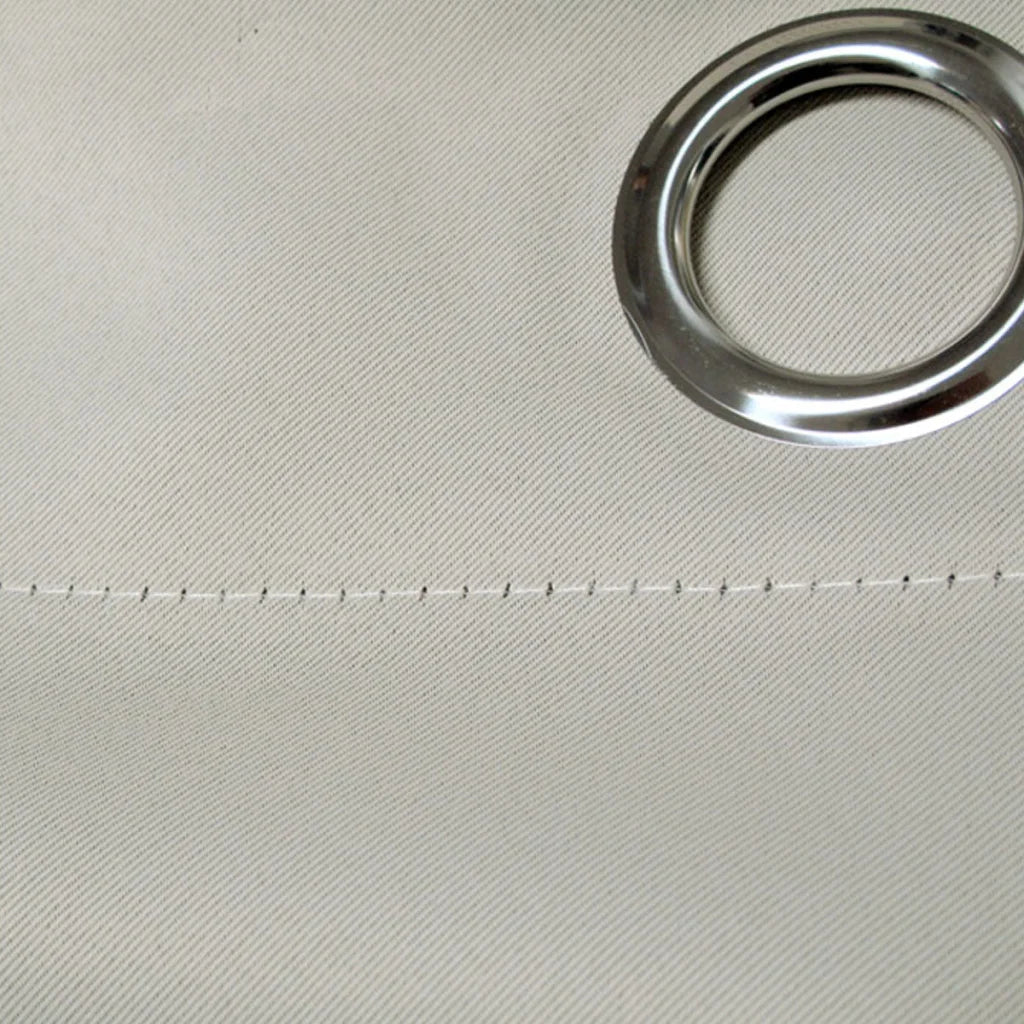 Eyelet Curtains Blockout Plain Blue Pair - Home & Garden