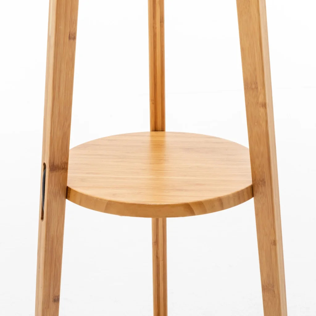 Floor Lamp Large Bamboo Wooden Tripod 168cm Light Modern
