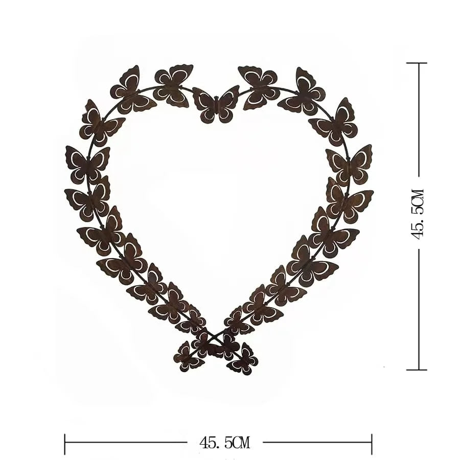 Flutter Of Butterflies As Heart Wall Art 48cm - Home &