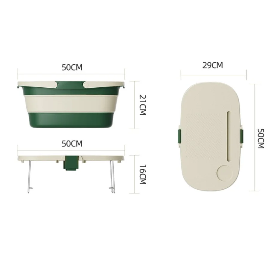 Foldable Picnic Basket with Tray - 16.5L Capacity White