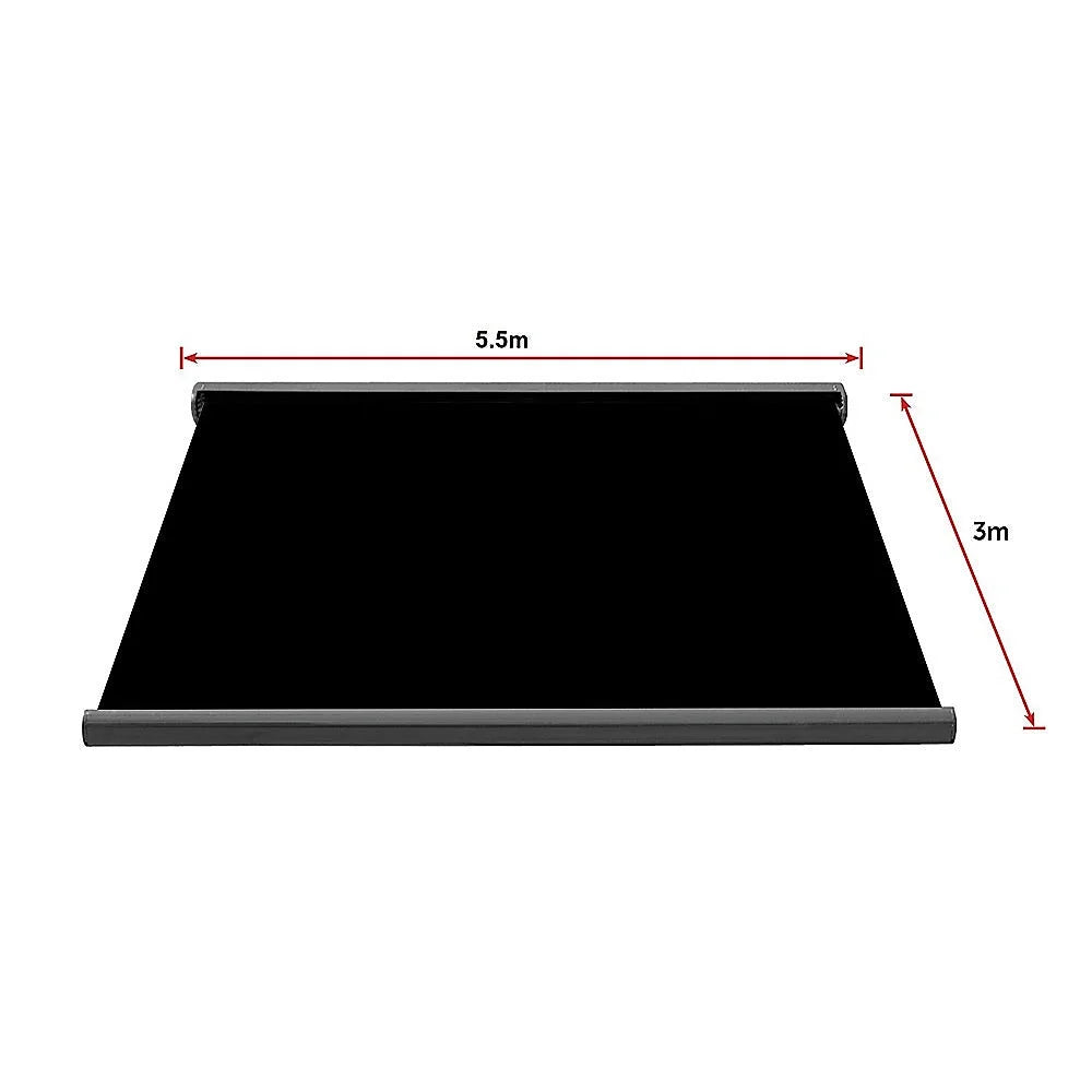 Folding Arm Awning 5.5m x 3.0m Retractable Heavy Duty Full