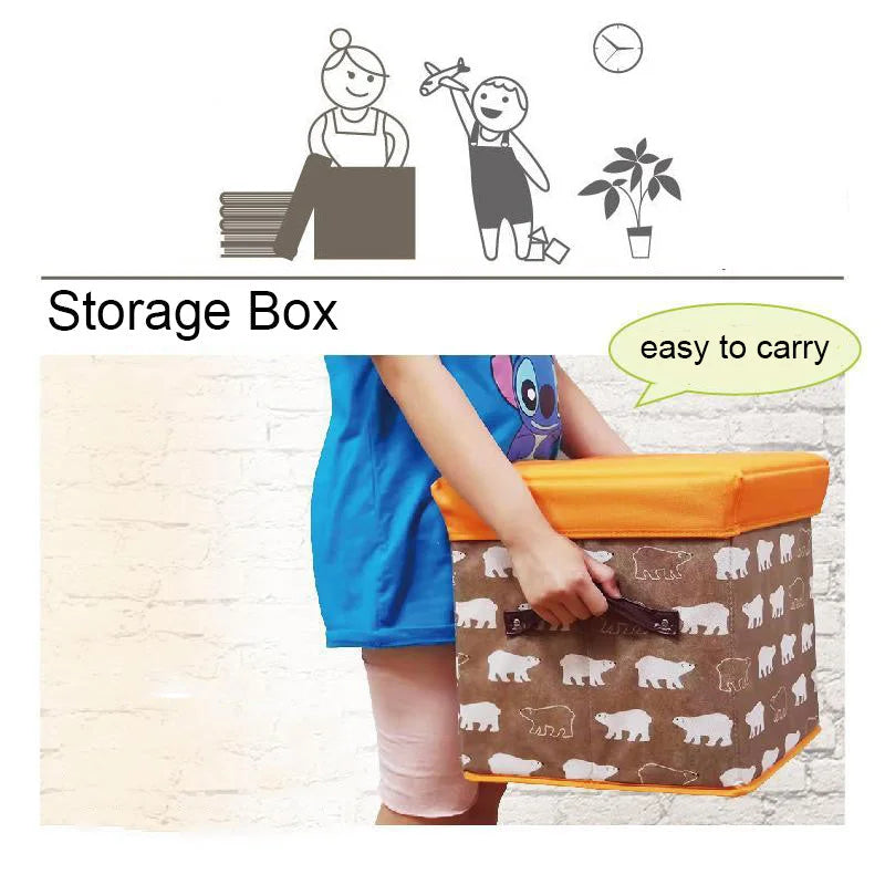 Folding Ottoman Storage Stool Cube Footstool Stool Blanket