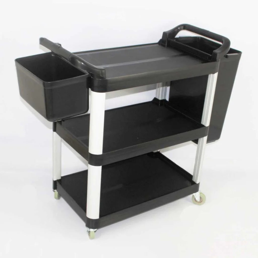 Food Trolley Large & Small Utility Cart Waste Storage Bin - Premium