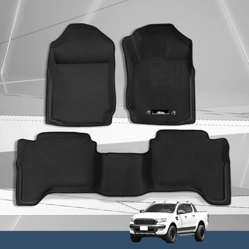 Ford Ranger Car Floor Mats PX PX2 PX3 Dual Cab 2011-2019 3D