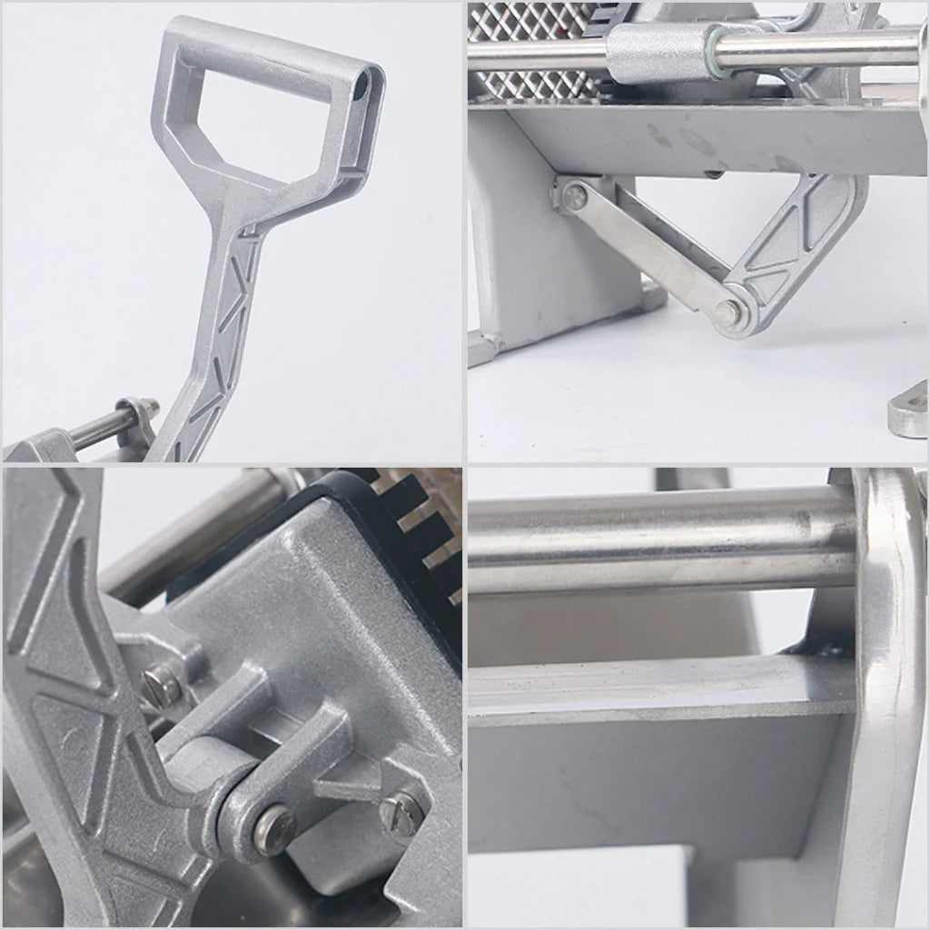 French Fry Cutter Set Premium 2X Commercial Stainless Steel Potato Vegetable Cutter with 3 Blades