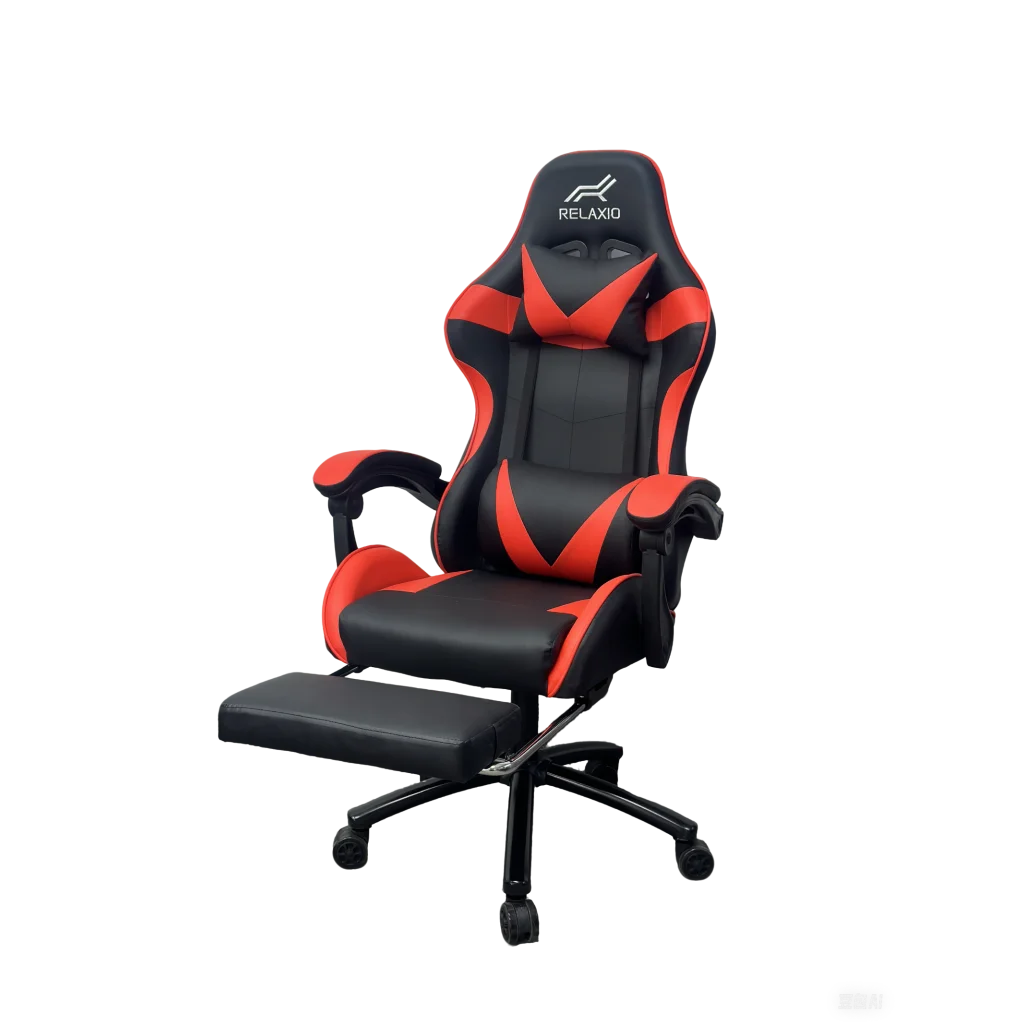 Gaming Chair With Headrest and Foot Rest - Blue - Furniture