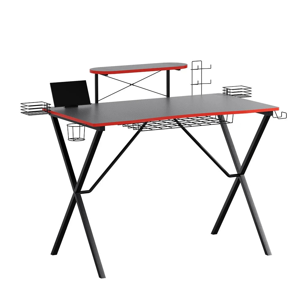 Gaming Desk Computer Table Storage Shelves Study Home