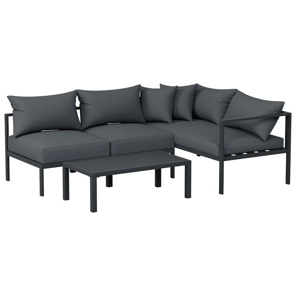 Gardeon 4 Seater Outdoor Sofa Set Aluminium Patio Furniture