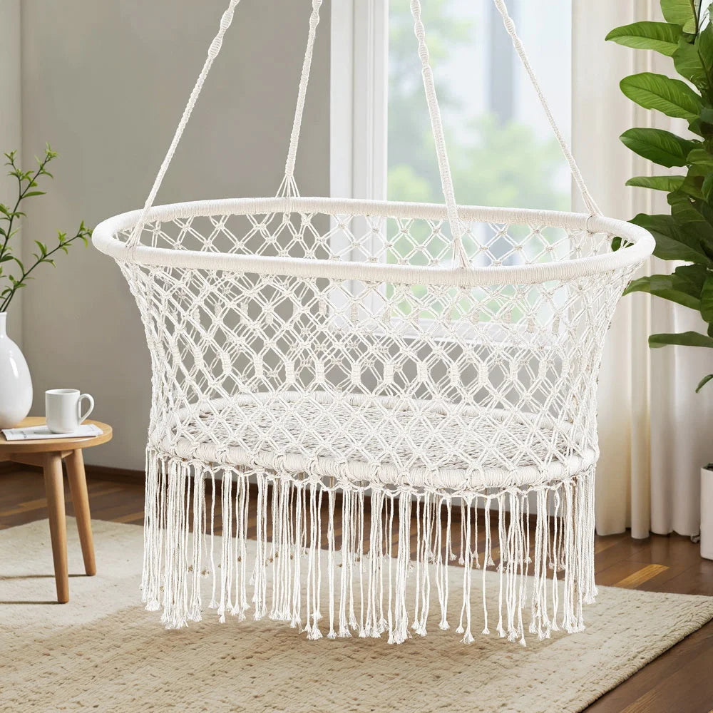 Gardeon Hammock Chair Cotton Swing Chair Outdoor Indoor