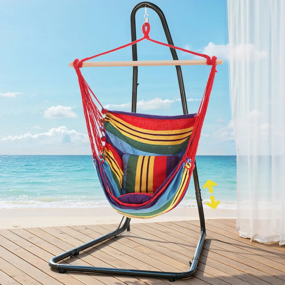 Gardeon Hammock Chair with Heavy Duty Steel Stand - Home &
