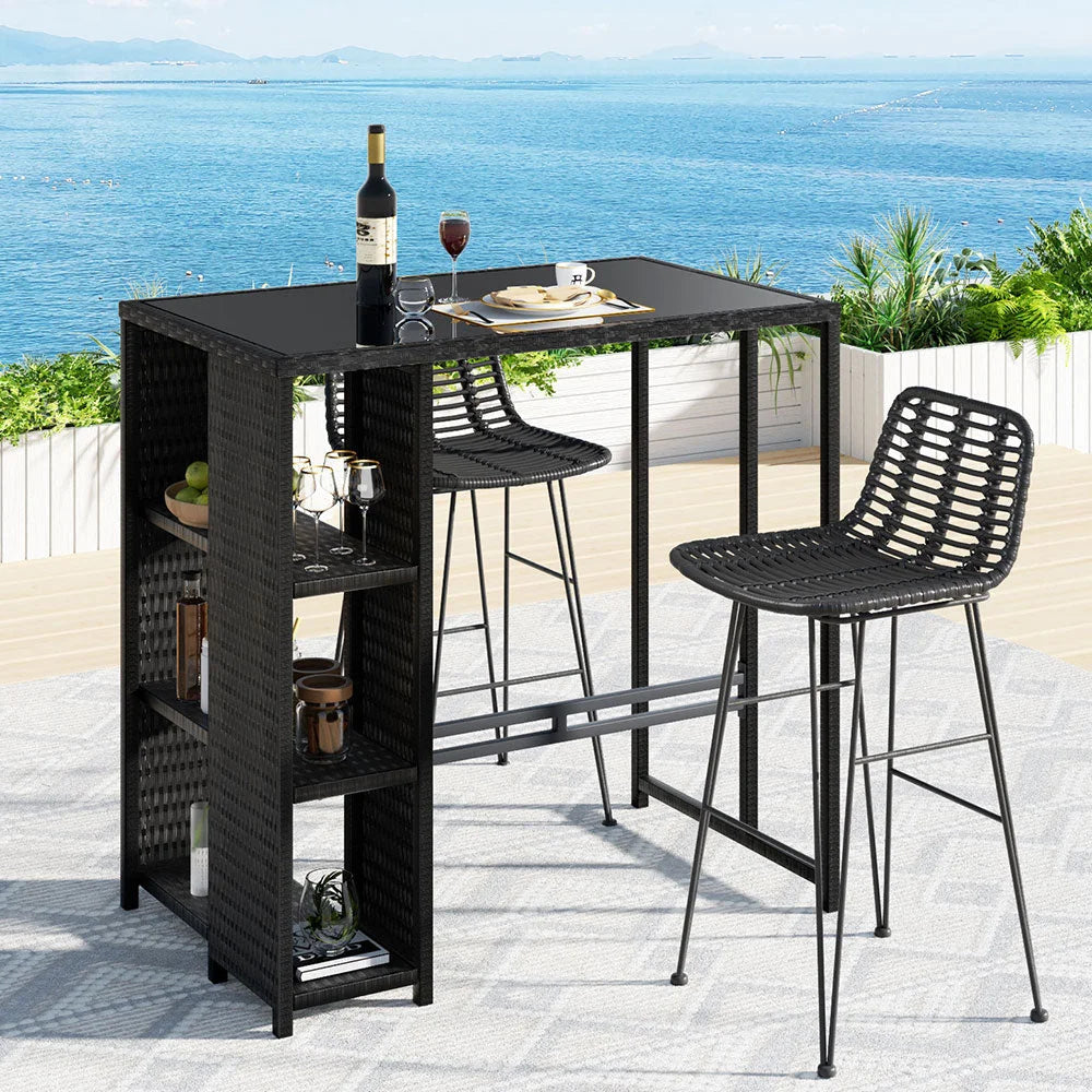 Gardeon Outdoor Bar Set Patio Furniture Dining Chairs Table