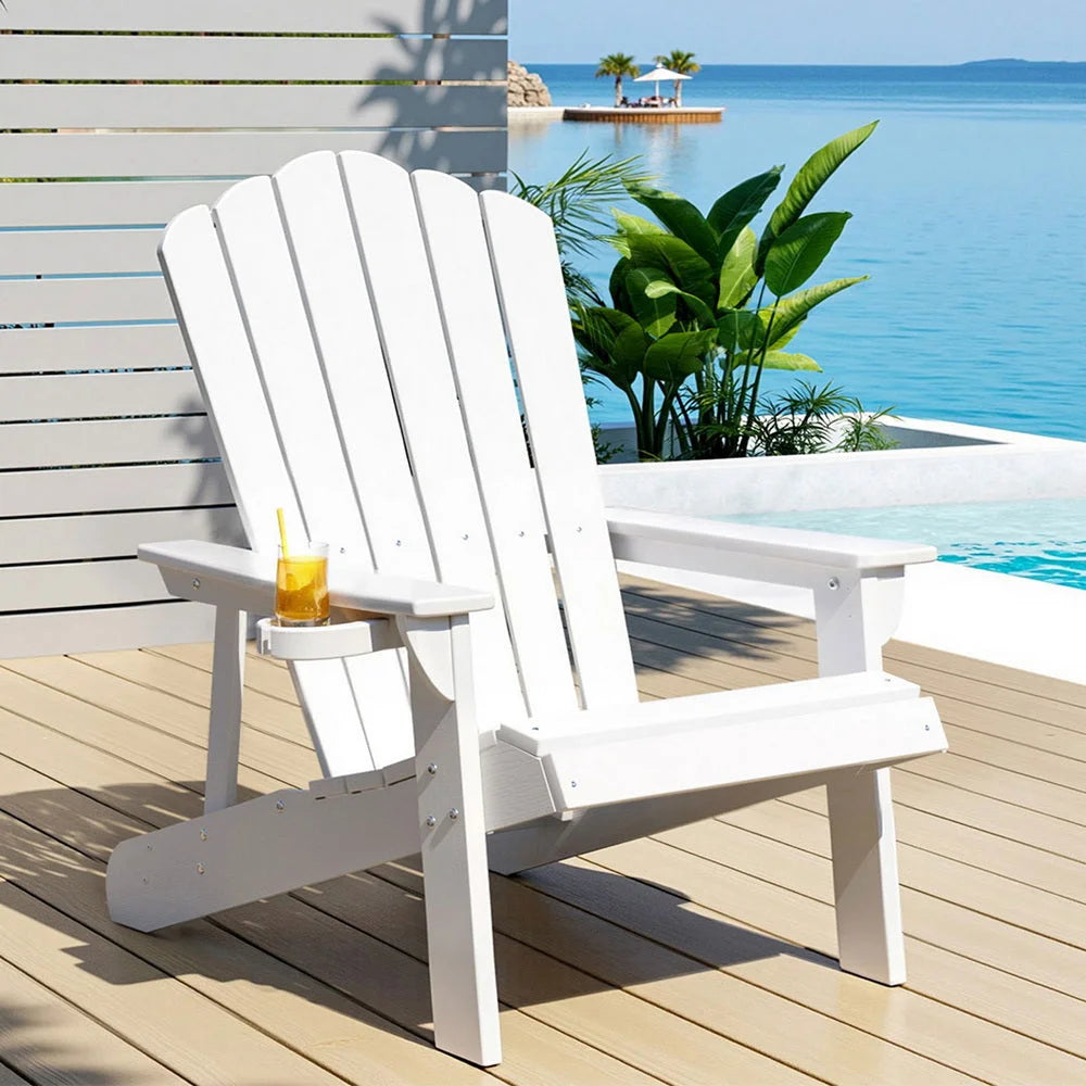 Gardeon Outdoor Chairs HDPE Adirondack Beach Chair Sun