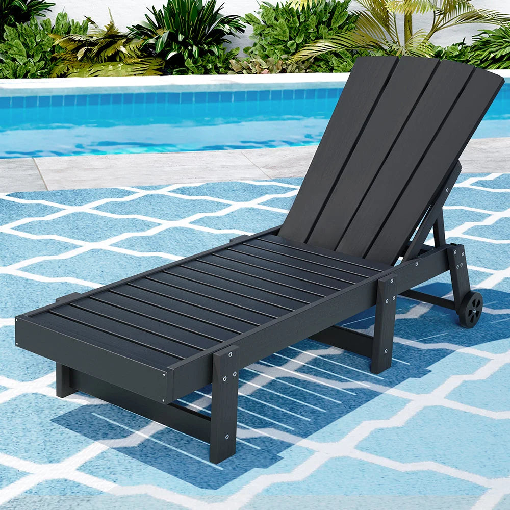 Gardeon Sun Lounge Beach Chair HDPE Adirondack Lounger