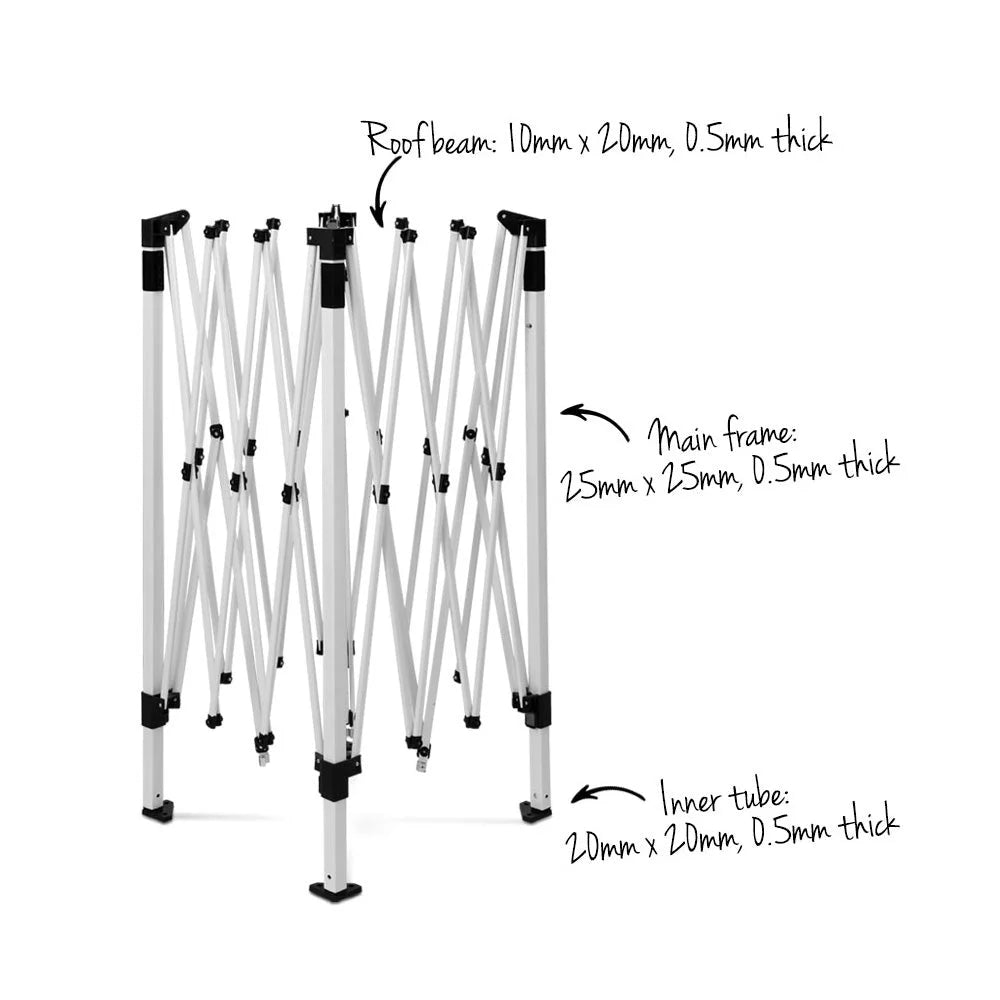 Gazebo Pop-Up Marquee 3x3M Wedding Party Outdoor Camping