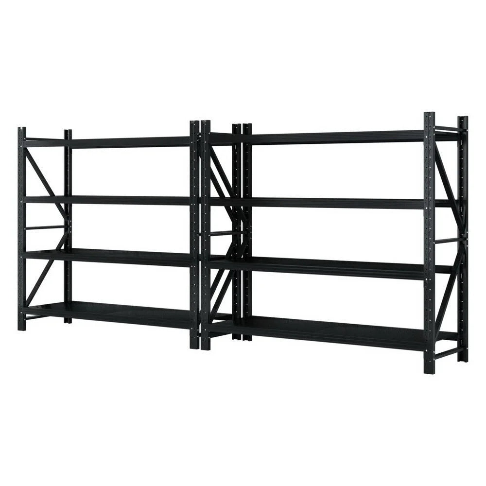 Giantz 4Mx1.8M Garage Shelving Warehouse Rack Black - Tools