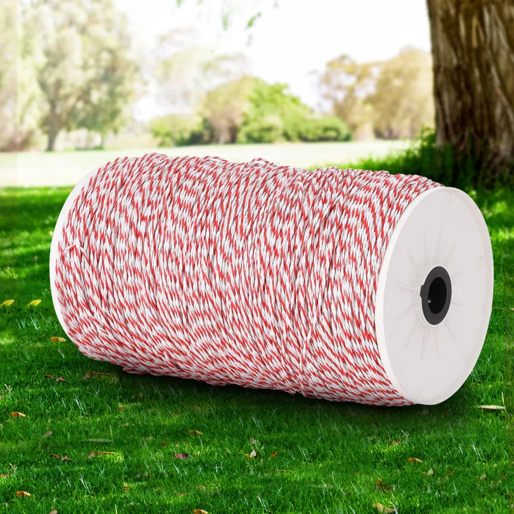 1000m giantz electric fence with poly wire pet care