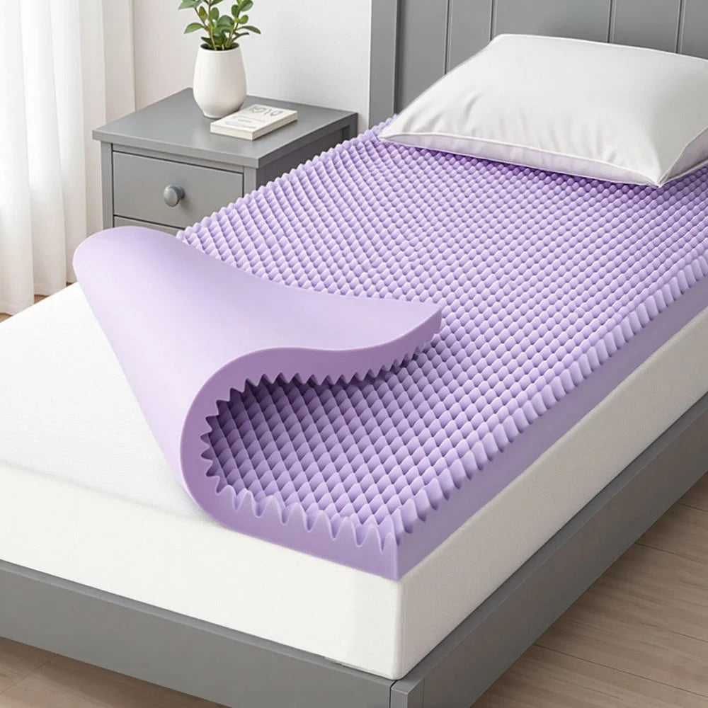Giselle 5cm Memory Foam Mattress Topper Lavender Infused