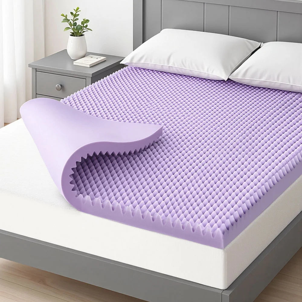 Giselle 5cm Memory Foam Mattress Topper Lavender Infused