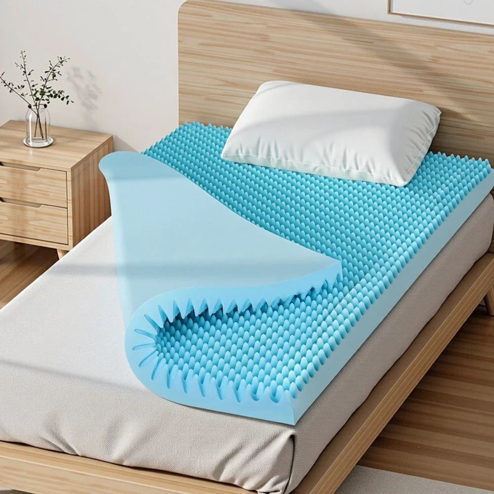 Giselle 8cm Memory Foam Mattress Topper Gel Egg Crate Foam