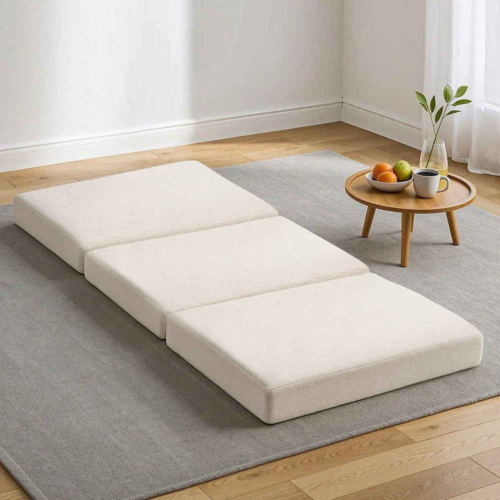 Giselle Bedding Foldable Mattress Fleece Portable 3-fold