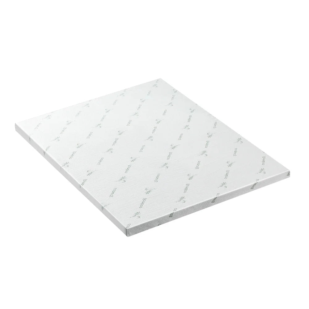 Foam 5cm mattress topper with rolled edge and quilted finish