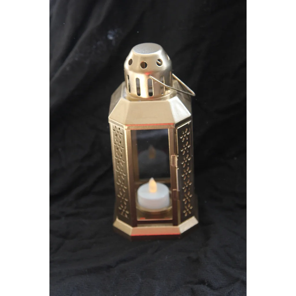 Gold Metal Miners Lantern 10 Pack - 21cm Summer Xmas