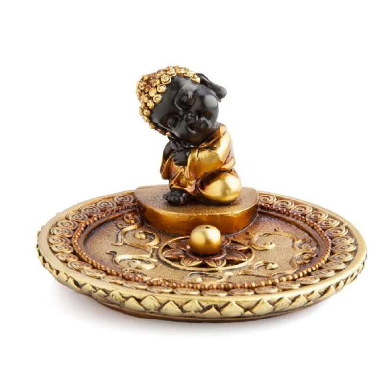 Gold Sleeping Baby Buddha Incense Burner - Home & Garden >
