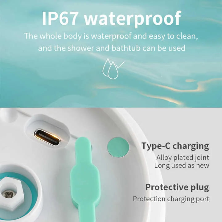 Green Electric Bath Brush & Multi-Functional Massager