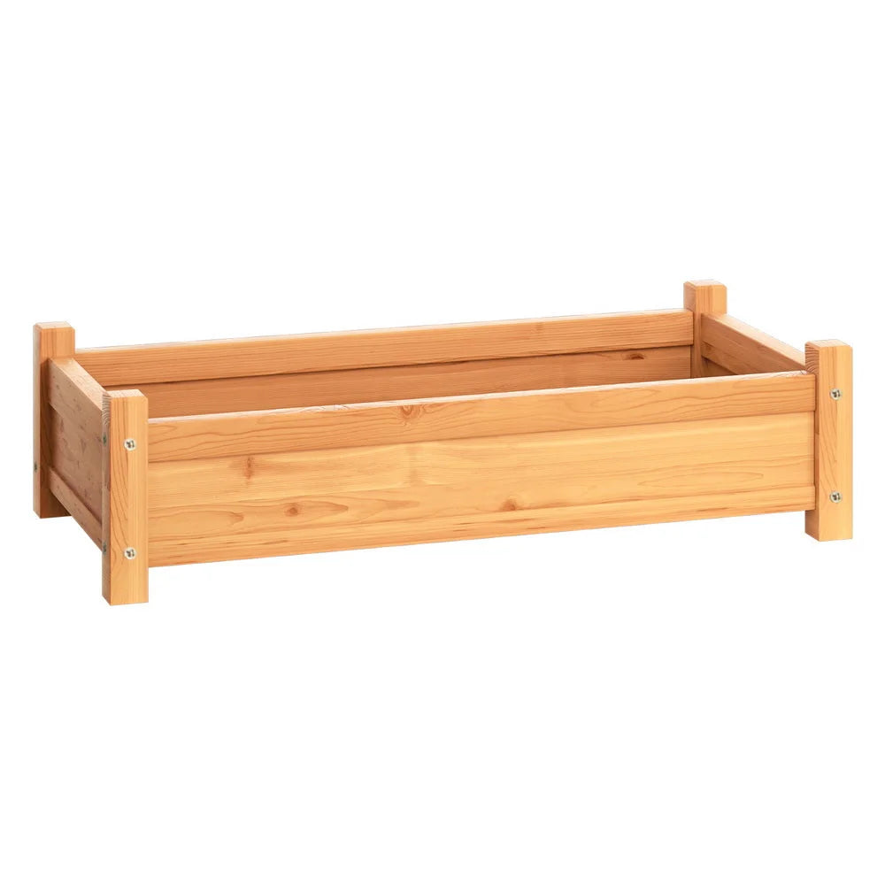 Green Fingers Garden Bed 65x33x16cm Wooden Planter Box