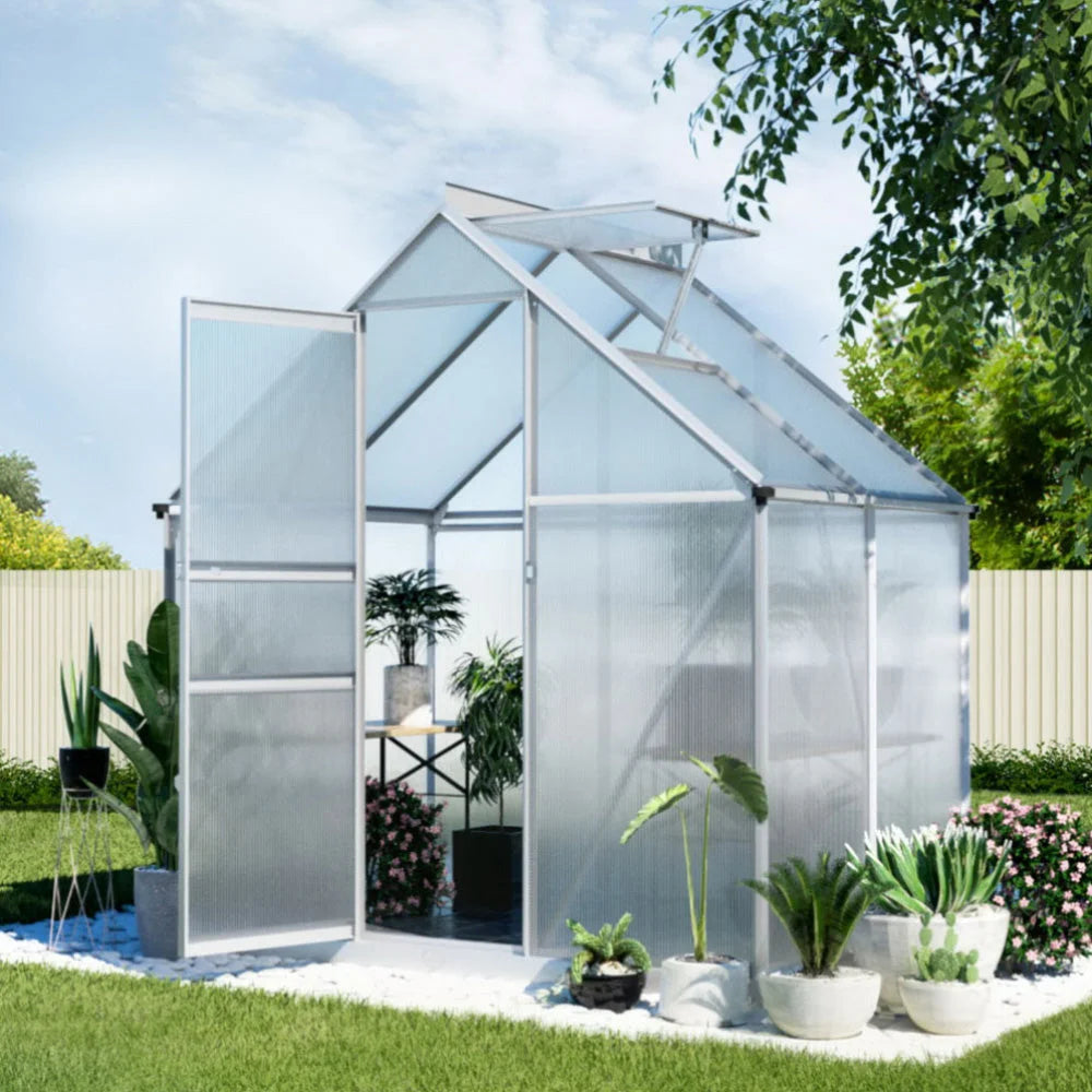 Green Fingers Greenhouse Aluminium Polycarbonate Premium