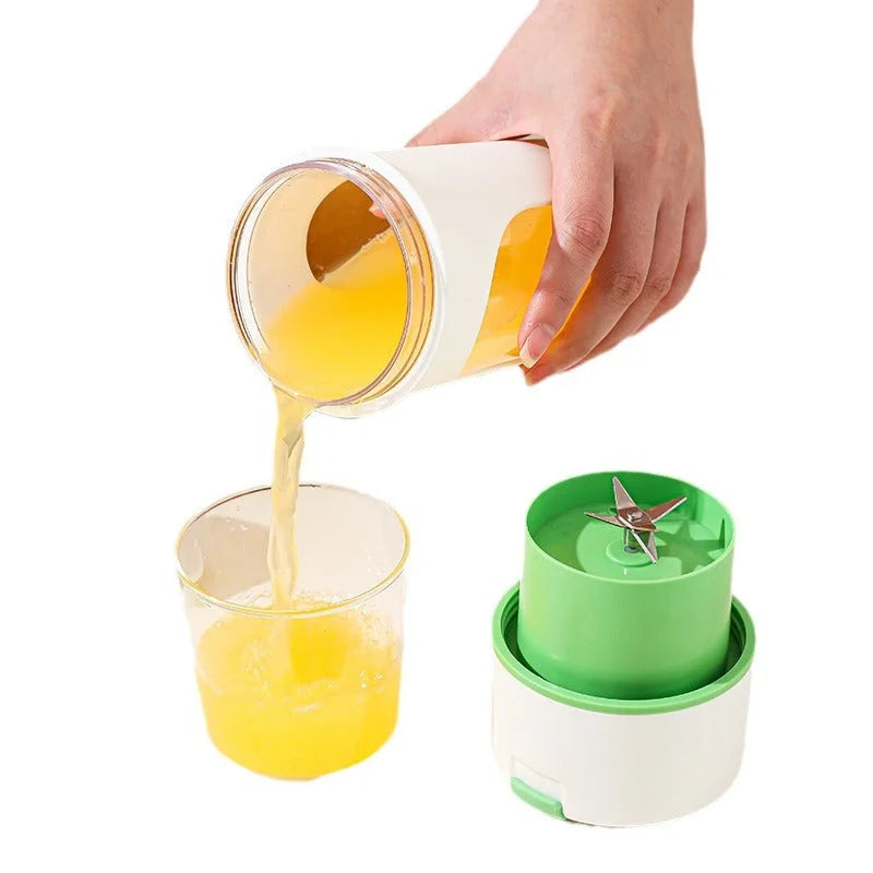 Green Portable USB Rechargeable Juicer Bottle - 2-in-1