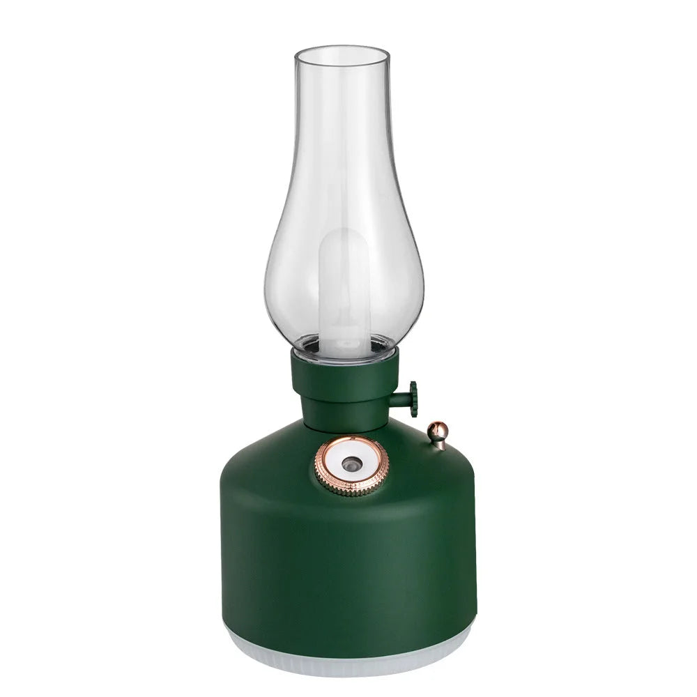Green Retro Kerosene Lamp Humidifier - Rechargeable Cool