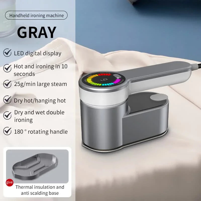 Grey Portable Handheld Garment Steamer | Mini Steam Iron