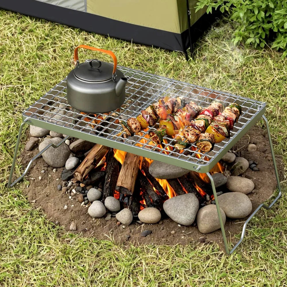 Grillz Portable BBQ Grill Charcoal Smoker Foldable Camping