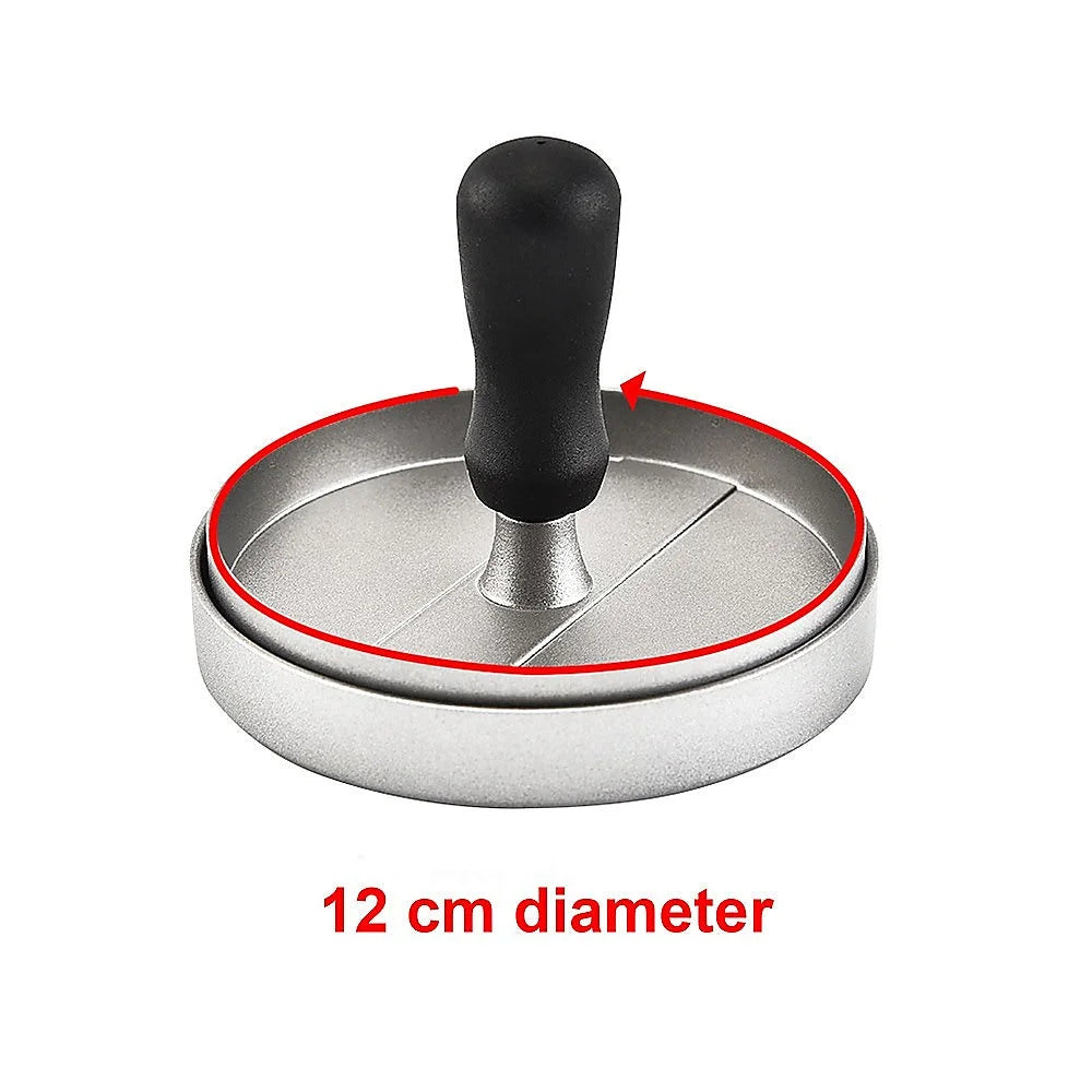 Hamburger Patty Maker Large Round Grill Press Burger Metal