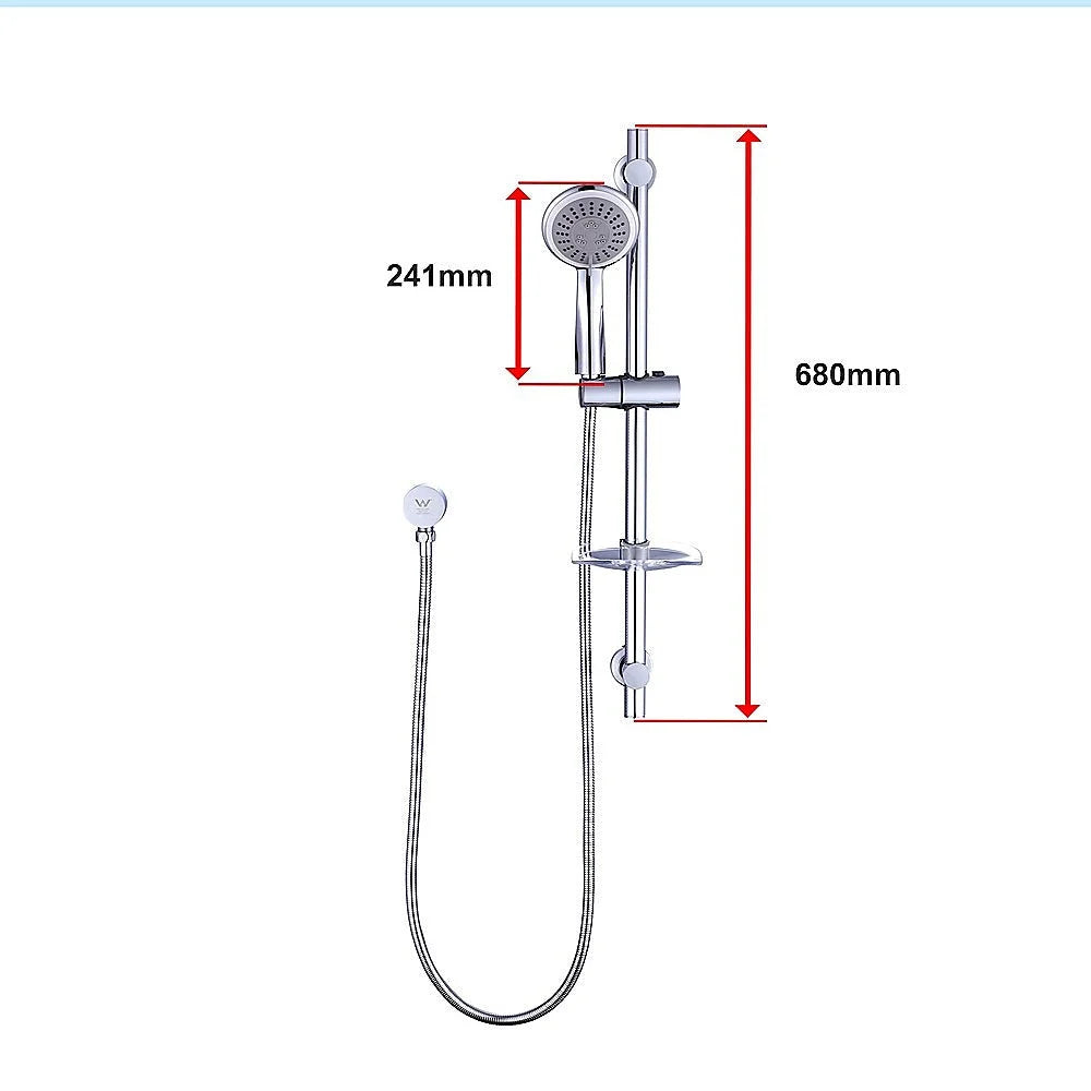 Handheld Shower Rail Soap Dish Bathroom Set