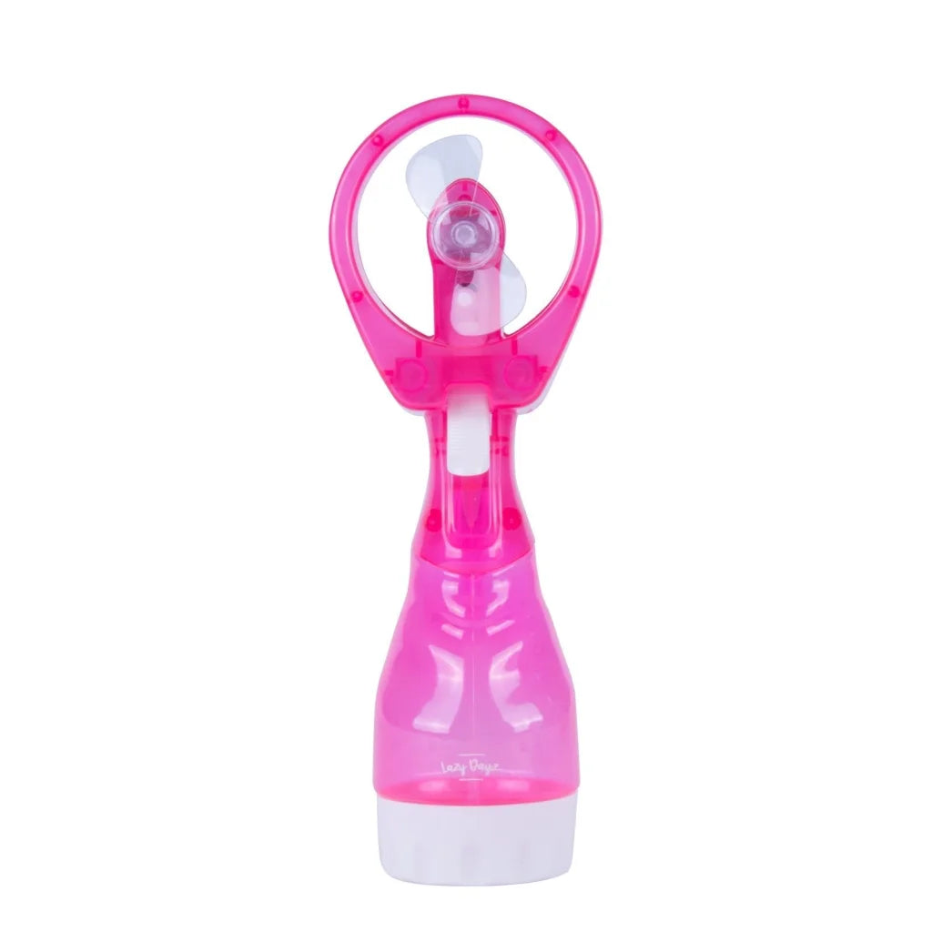 Handhold Battery Powered Personal Water Spray Fan-Blue/Pink