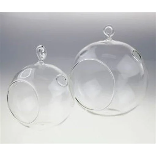 Hanging Clear Glass Ball Tealight Candle Holder 24 Pack