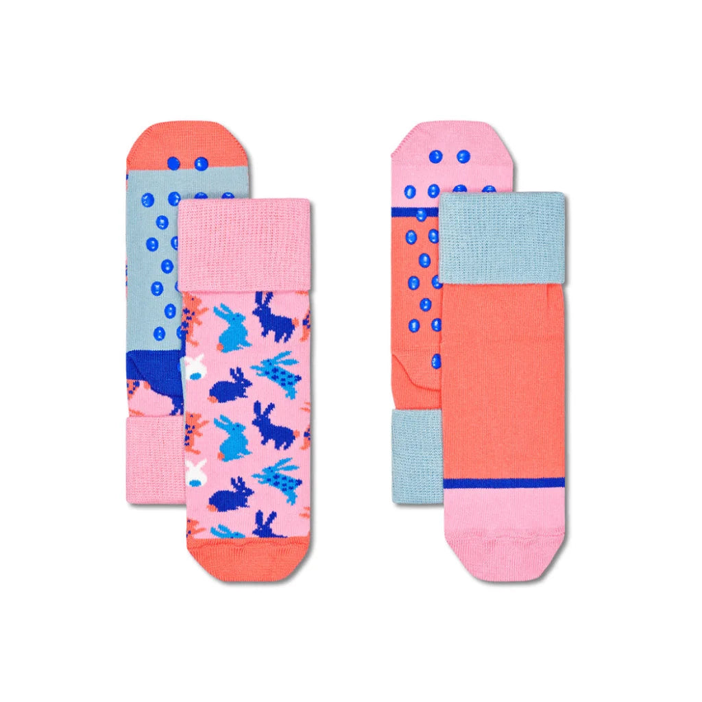 Happy Socks Kids Anti Slip Bunny 2-Pack 2-3Yrs-1973194221917704192
