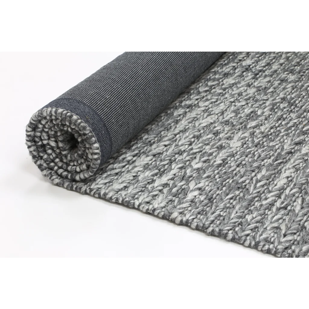 Harlow Cue Charcoal Wool Blend Rug - 240x330 - Home & Garden