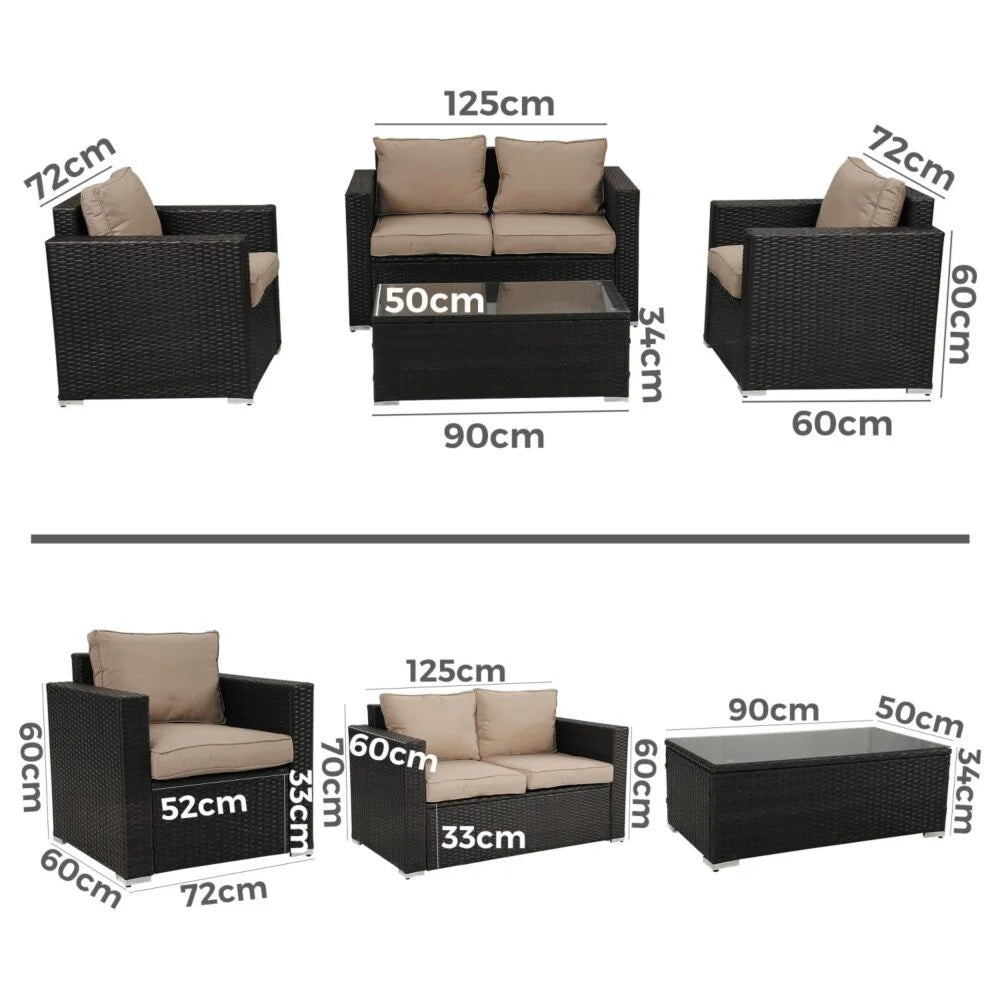 Harmony Haven Outdoor Sofa Set - Furniture > Outdoor >