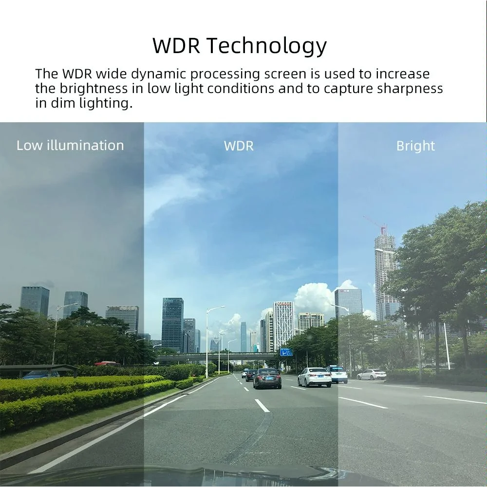 Hd 1080p Dual Camera Car Recorder with 4 Ips Screen and 170