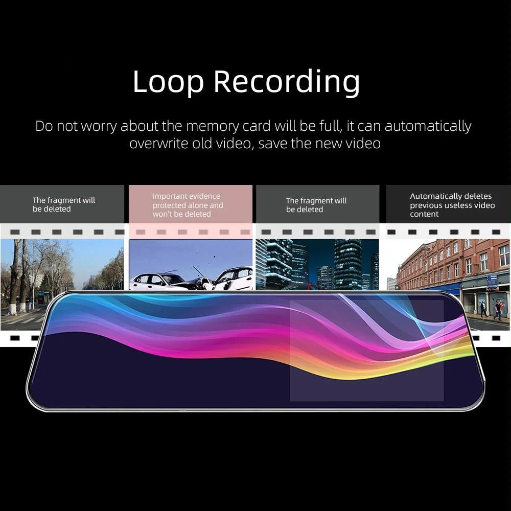 Hd Dual Record Lens Car Rear View Mirror with 5 Screen - A6