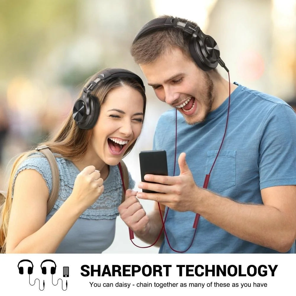 Head-Mounted Wired Headphone With Noise Reduction & Mic
