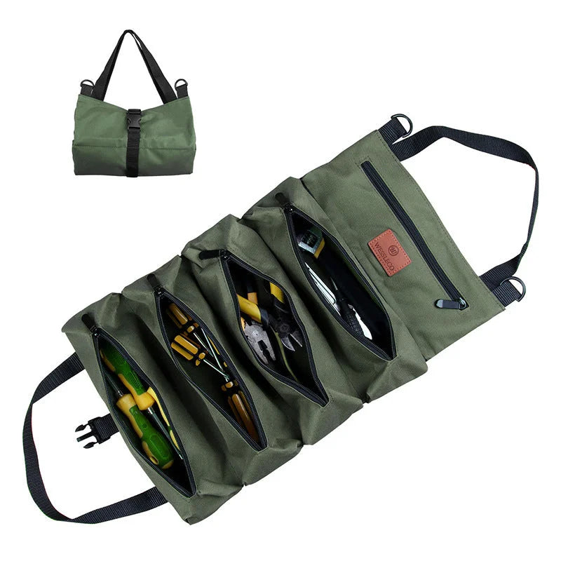 Heavy Duty Tool Roll Bag, Bonsai Tool 10-pocket Cases, Bonsai Tool Roll Storage Bag Voor Tuin Moersleutel Organizer Tool Pouch Tools Gif Groen
