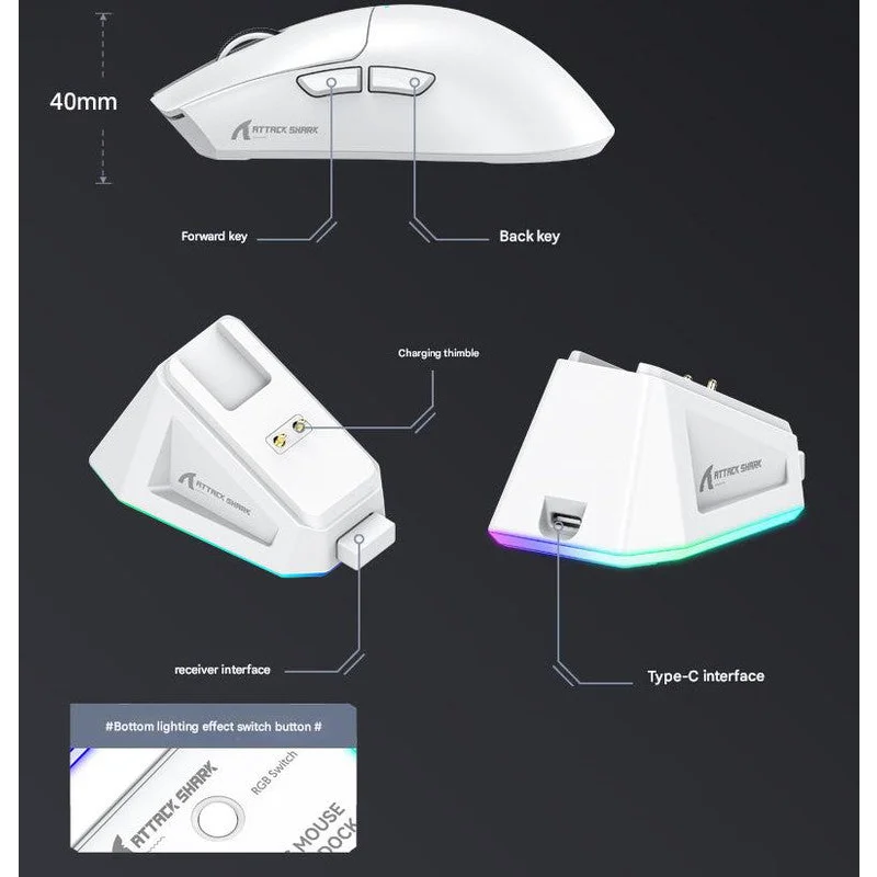 High-Performance Tri-Mode Wireless Gaming Mouse - 22000 DPI